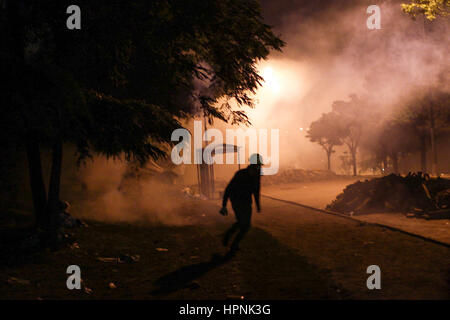 Gezi Park proteste. Giugno 5, 2016, Istanbul. Un ondata di dimostrazioni e disordini civili in Turchia è iniziato il 28 maggio 2013, inizialmente per contestare il piano di sviluppo urbano per Istanbul Taksim Gezi Park. Foto Stock