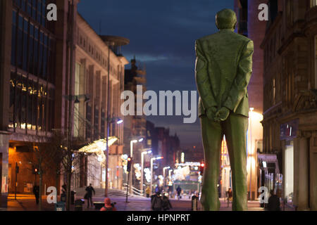 Donald Dewar statua, Glasgow Buchanan Street Foto Stock