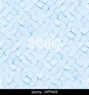 Abstract sfondo costituito di disposti in diagonale cubetti in sfumature di blu (seamless 3d'illustrazione) Foto Stock