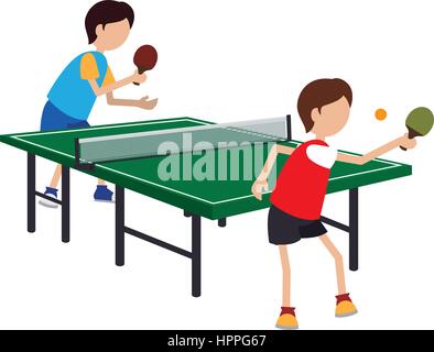 Ping pong player avatar Illustrazione Vettoriale