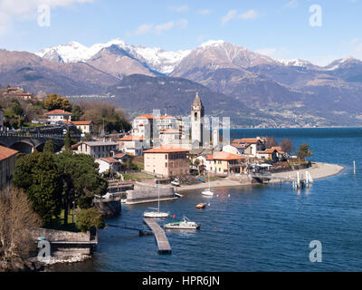 Cremia lago di Como, Italia: suggestiva immagine del villaggio di Cremia Foto Stock