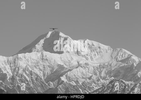 Una piccola fuga-vedere piano di teste di Denali, Monte McKinley, in Alaska, Stati Uniti. Foto Stock