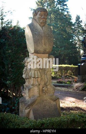 Germania, Colonia, tomba di Johann Christoph inverni fondatore del teatro Haenneschen sul cimitero Melaten. Foto Stock