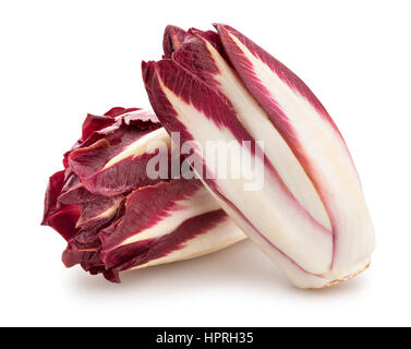 Il radicchio rosso isolato Foto Stock
