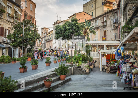 Tropea street, Calabria, Italia Foto Stock