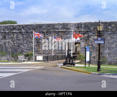 Ingresso al Museo Marittimo, il Royal Naval Dockyard, Sandy parrocchia, Bermuda Foto Stock