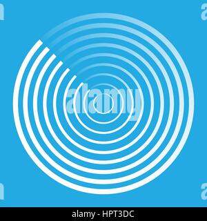 Il radar astratto simbolo icona illustrazione vettoriale Illustrazione Vettoriale