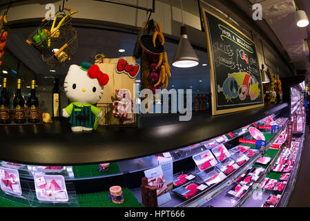 Il primo nel mondo Hello Kitty supermercato, Hong Kong, Cina. Foto Stock