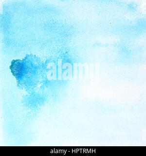 Luce blu astratto sfondo ad acquerello Foto Stock