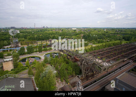 Germania, Duisburg, il parco di Duisburg-Nord, ex Thyssen altoforno lavora nel quartiere Meiderich. Foto Stock