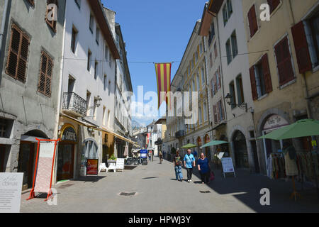 Chambéry (Savoia, Francia orientale): strada 'rue de la Croix d'O' Foto Stock