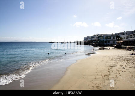 Settembre 18th, 2012, Playa Blanca, Lanzarote, Spagna - La città più meridionale dell'isola spagnola di Lanzarote, parte del comune di Yaiza. Foto Stock