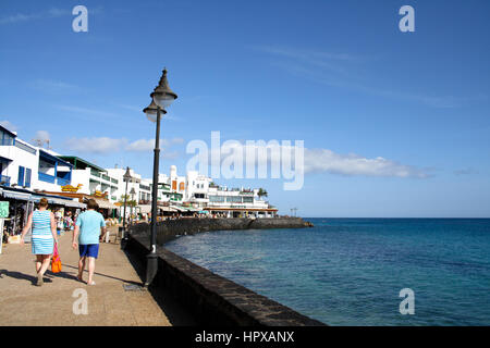 Settembre 18th, 2012, Playa Blanca, Lanzarote, Spagna - La città più meridionale dell'isola spagnola di Lanzarote, parte del comune di Yaiza. Foto Stock