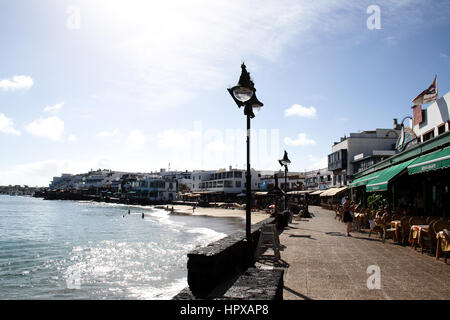 Settembre 18th, 2012, Playa Blanca, Lanzarote, Spagna - La città più meridionale dell'isola spagnola di Lanzarote, parte del comune di Yaiza. Foto Stock