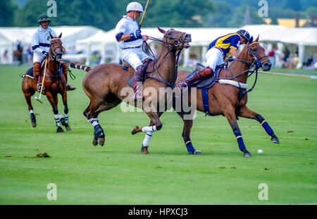 Un Kerry Imballatore sponsorizzato il polo del torneo al Cowdray Park, Easebourne, vicino a Midhurst in West Sussex: Ellerston v Jerudong Park. Foto Stock