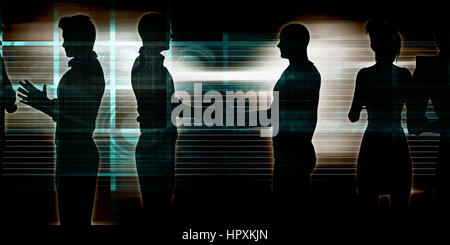 La gente di affari per riunioni e presentare idee come illustrazione Foto Stock