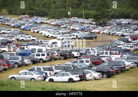 Lotto di parcheggio Foto Stock