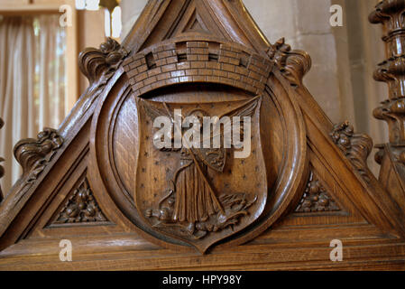 San Michele è la Chiesa Parrocchiale, Linlithgow St Michael scultura in legno Foto Stock