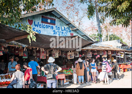 Don Sao Isola, Triangolo Dorato, Laos Foto Stock