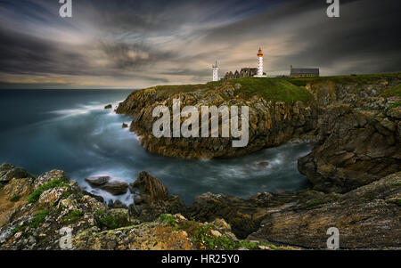 Pointe Saint-Mathieu Faro.. Plougonvelin. La Bretagna. Francia Foto Stock