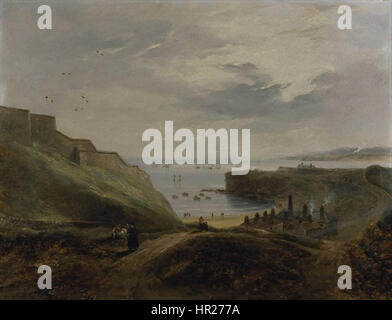 Prima's Haven, - Tynemouth Sunrise, 1845 da John Wilson Carmichael Foto Stock