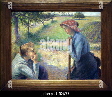 Pissarro - Due giovani donne contadine Foto Stock