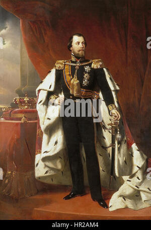 Ritratto di Re Guglielmo III DEI PAESI BASSI, Nicolaas Pieneman (1856) Foto Stock
