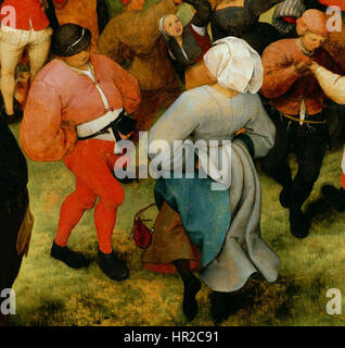 Pieter Bruegel de Oude - De bruiloft dans (Detroit) dettaglio2 Foto Stock