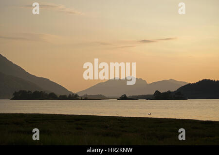 Glencoe Montagne Paesaggio Lochs e viste Foto Stock