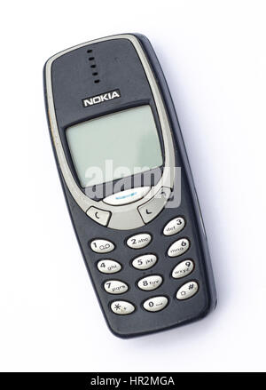 Nokia 3310 telefono cellulare, uno di Nokia per i telefoni cellulari più popolare Foto Stock