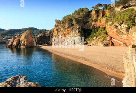 Playa Illa Roja, Costa Brava, Spagna Foto Stock