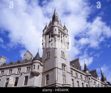 Ad ovest la Torre del New Town House, Union Street, Città di Aberdeen, Scozia, Regno Unito Foto Stock