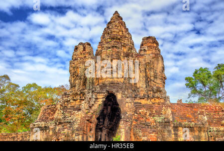 Porta Sud di Angkor Thom, Cambogia Foto Stock