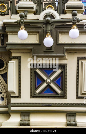 Dettagli architettonici Staten Island Ferry Port Authority office bvuilding, Lower Manhattan. Foto Stock