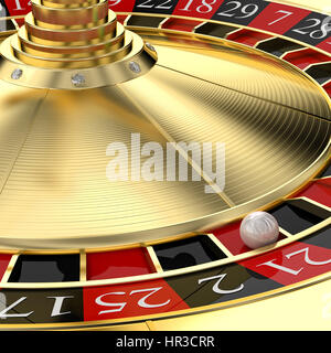 Golden roulette del casinò 3d rendering immagine Foto Stock