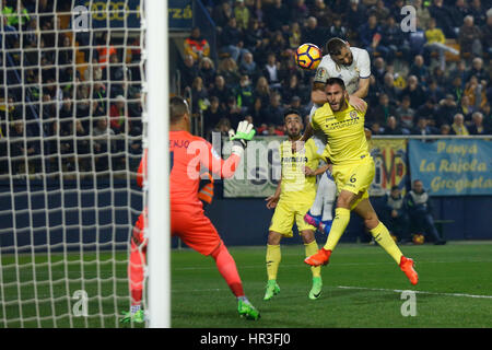 Vila Real, Spagna. 26 Febbraio, 2017. Vila-real, ESPANA - febrero 2017: lettore durante la giornata 24 dell'LaLiga Santander tra Villarreal CF e del Real Madrid al Estadio de la Cer‡mica, Vila-Real, Spagna. Foto: Cronos/Omar Arnau Credito: Cronos Foto/Alamy Live News Foto Stock