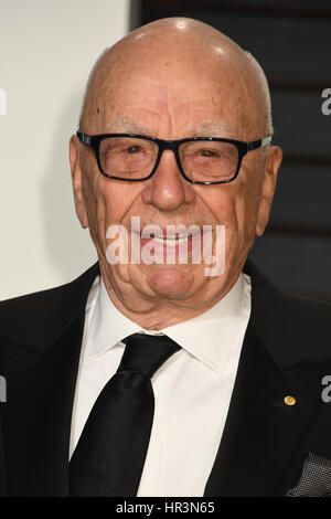 Beverly Hills, CA, Stati Uniti d'America. 26 Febbraio, 2017. Rupert Murdoch. 2017 Vanity Fair Oscar Party a Wallis Annenberg Center. Photo credit: Byron Purvis/AdMedia Credito: Byron Purvis/AdMedia/ZUMA filo/Alamy Live News Foto Stock