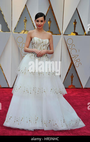 Los Angeles, Ca, Stati Uniti d'America. 26 Febbraio, 2017. Sofia Carson all'ottantanovesimo Academy Awards al Dolby Theatre di Los Angeles, la California il 26 febbraio 2017. Credito: Mpi99/media/punzone Alamy Live News Foto Stock