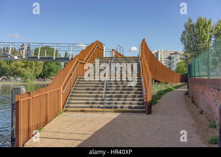 Christchurch ponte sopra il fiume Tamigi in Berkshire Foto Stock