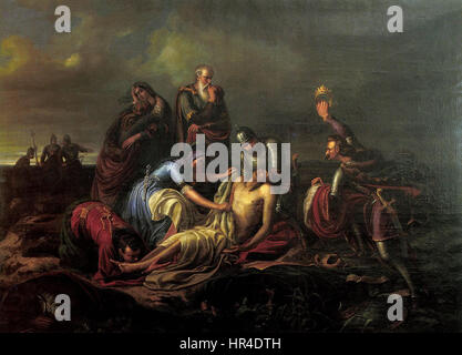 Orlai scoperta del corpo del re Luigi II 1851 Foto Stock