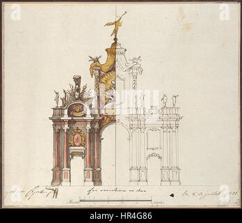 Pietro Gonzaga (1751-1831). 1826 incoronazione, Cancelli Rossi Foto Stock