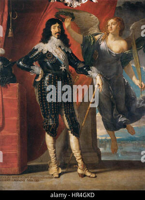 Philippe de Champaigne - Louis XIII coronata da Vittoria (assedio di La Rochelle, 1628) - WGA4712 Foto Stock