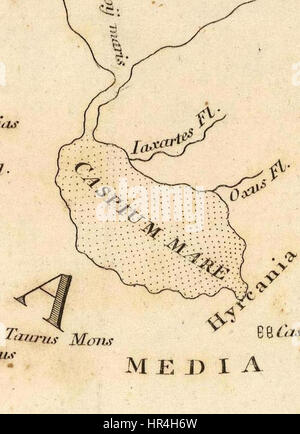 Playfair, principale. Mappa del mondo Secondo Strabone. 1814 CC Foto Stock