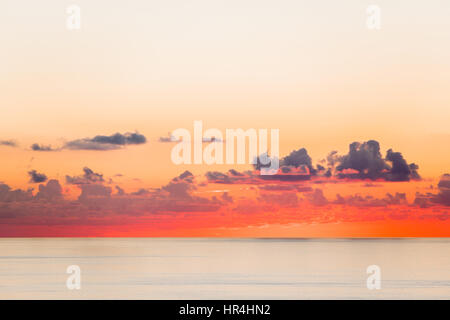 Vivid tramonto a St Barts Foto Stock