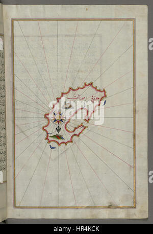 Piri Reis - Mappa di Isola di Keos - Walters W658361B - Pagina completa Foto Stock