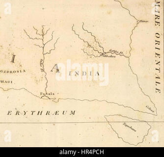Playfair, principale. Mappa del mondo Secondo Strabone. 1814 d Foto Stock