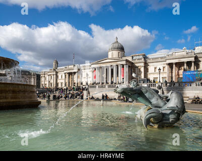 Vista di Trafalgar Square Foto Stock