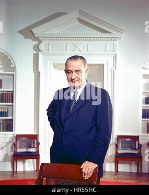LYNDON B. Johnson (1908-1973) come trentaseiesimo Presidente degli Stati Uniti nel 1963 Foto Stock