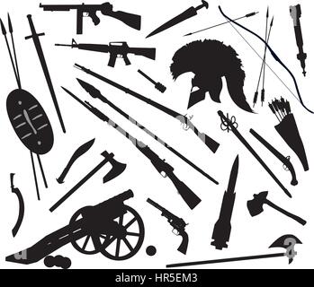 Vettore mix di armi Illustrazione Vettoriale