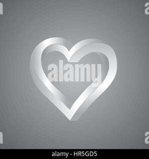 Logo icona del cuore. Illustrazione Vettoriale. Illustrazione Vettoriale